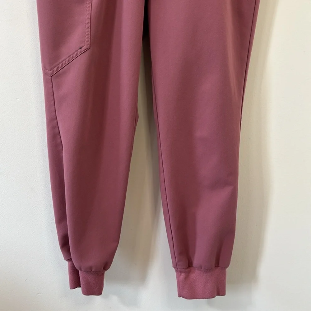 FIGS Zamora High Waisted Jogger Scrub Pant Mauve Size Small Petite - Picture 4 of 13